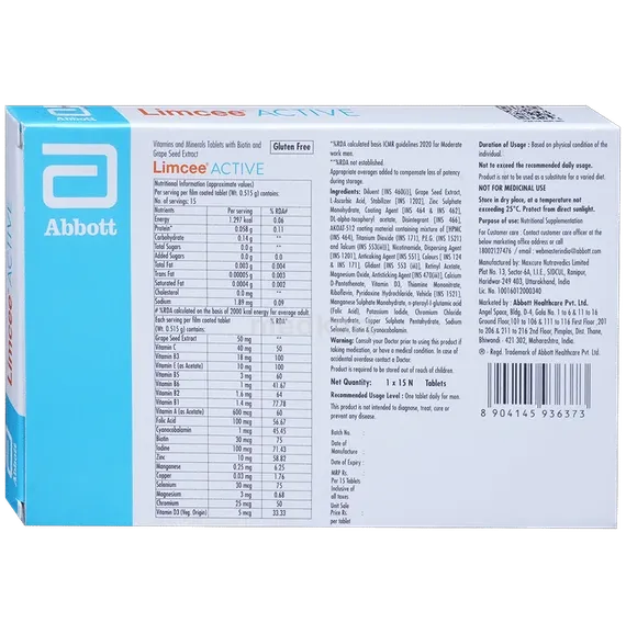 limcee active tablet 15's